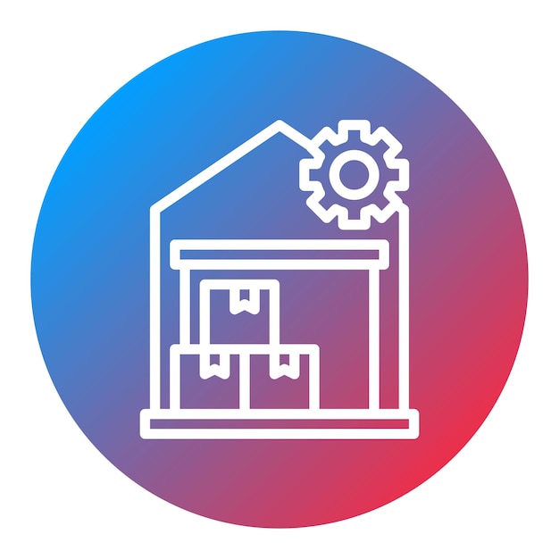 Imagen vectorial del icono de gestión de inventario Se puede utilizar para la producción en masa