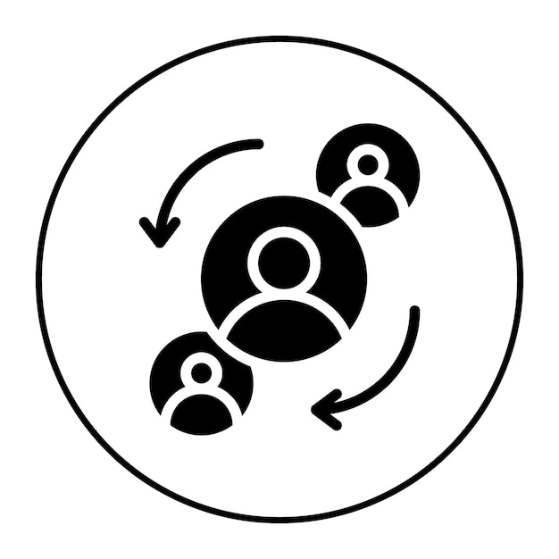 Imagen vectorial del icono de gestión de personal Se puede utilizar para la gestión de personal