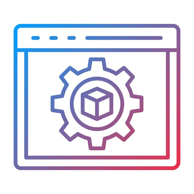 Imagen vectorial de icono de gestión de productos Puede utilizarse para la tecnología de marketing