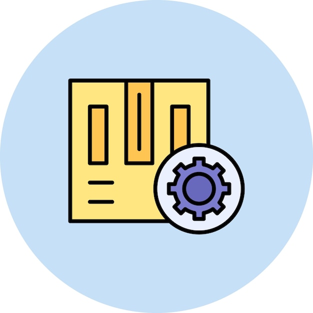 Imagen vectorial del icono de gestión de proyectos Puede utilizarse para la productividad