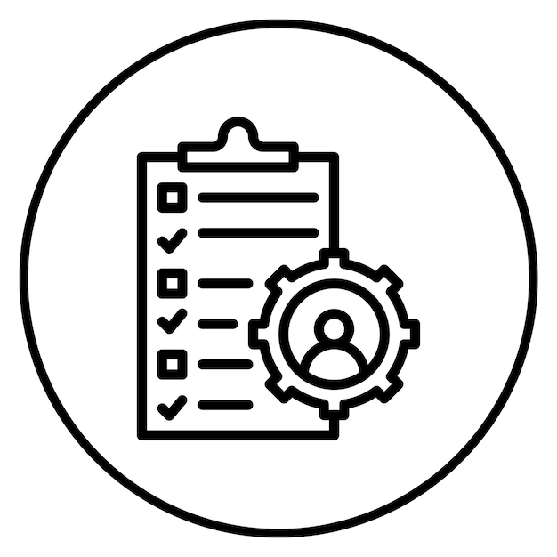 Imagen vectorial del icono de gestión de proyectos Puede utilizarse para el rendimiento empresarial