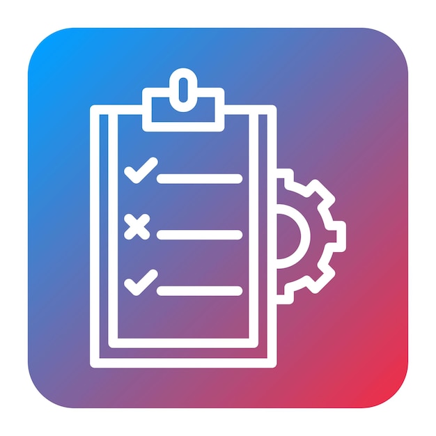 Imagen vectorial del icono de gestión de pruebas Se puede utilizar para pruebas de software