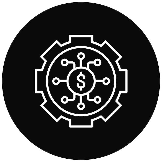 Imagen vectorial del icono de gestión Puede utilizarse para Fintech