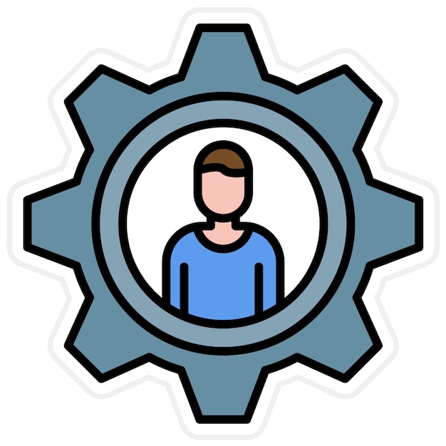 Imagen vectorial del icono de gestión de recursos Puede utilizarse para personas de negocios