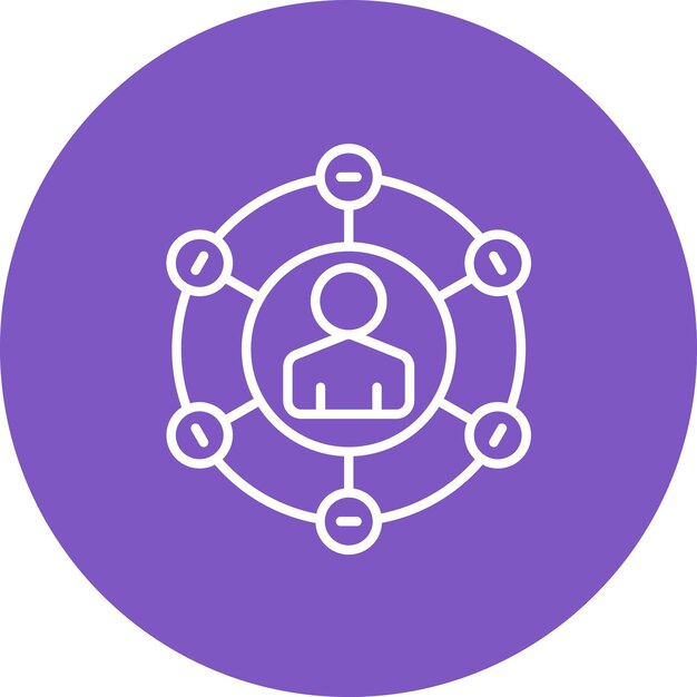 Imagen vectorial de icono de gestión de redes sociales Se puede utilizar para la agencia de redes sociales