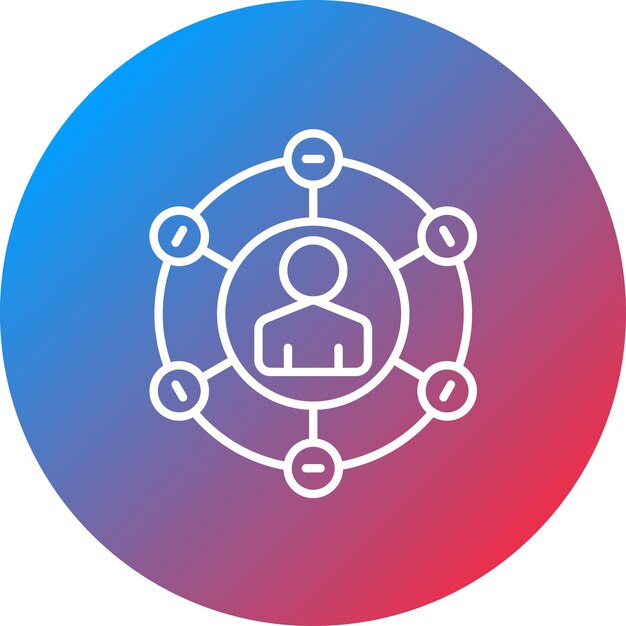 Imagen vectorial de icono de gestión de redes sociales Se puede utilizar para la agencia de redes sociales