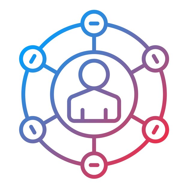 Imagen vectorial de icono de gestión de redes sociales Se puede utilizar para la agencia de redes sociales