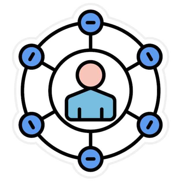 Imagen vectorial de icono de gestión de redes sociales Se puede utilizar para la agencia de redes sociales
