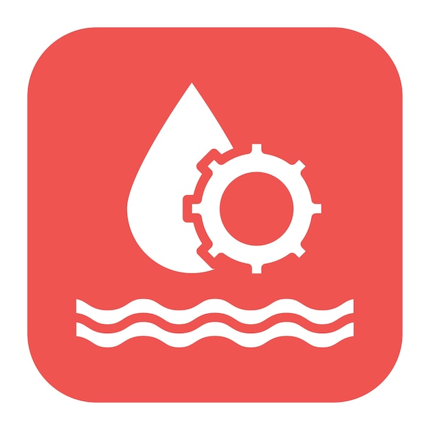 Imagen vectorial del icono de gestión de sólidos biológicos Puede utilizarse para el tratamiento del agua