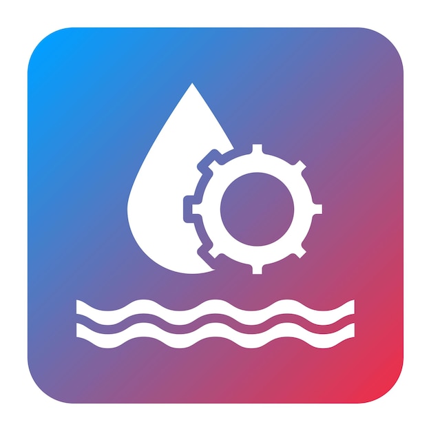 Imagen vectorial del icono de gestión de sólidos biológicos Puede utilizarse para el tratamiento del agua