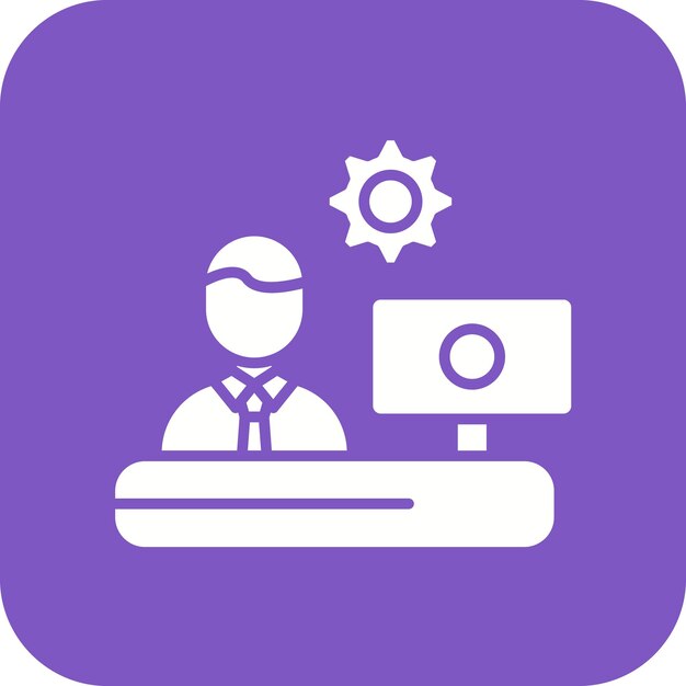 Imagen vectorial de icono de gestión de subcontratación Se puede utilizar para Recursos Humanos
