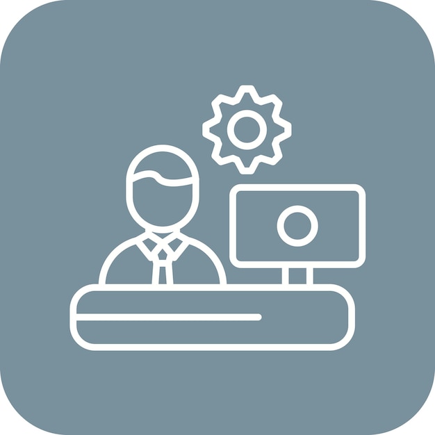 Imagen vectorial de icono de gestión de subcontratación Se puede utilizar para Recursos Humanos