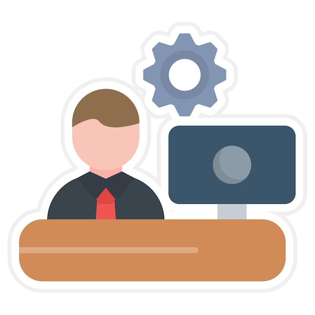 Imagen vectorial de icono de gestión de subcontratación Se puede utilizar para Recursos Humanos