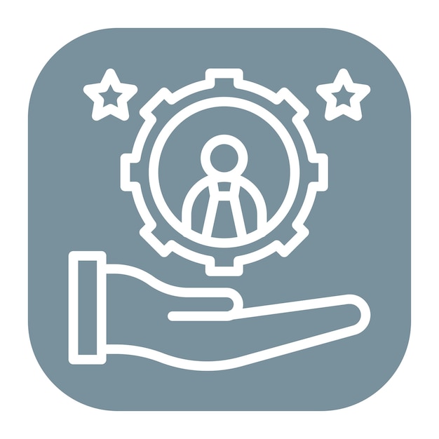 Imagen vectorial del icono de gestión de talentos Se puede utilizar para el rendimiento empresarial