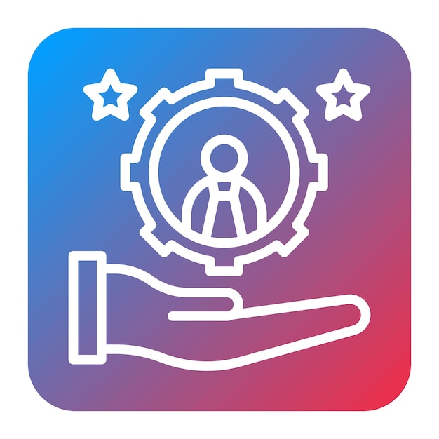 Imagen vectorial del icono de gestión de talentos Se puede utilizar para el rendimiento empresarial