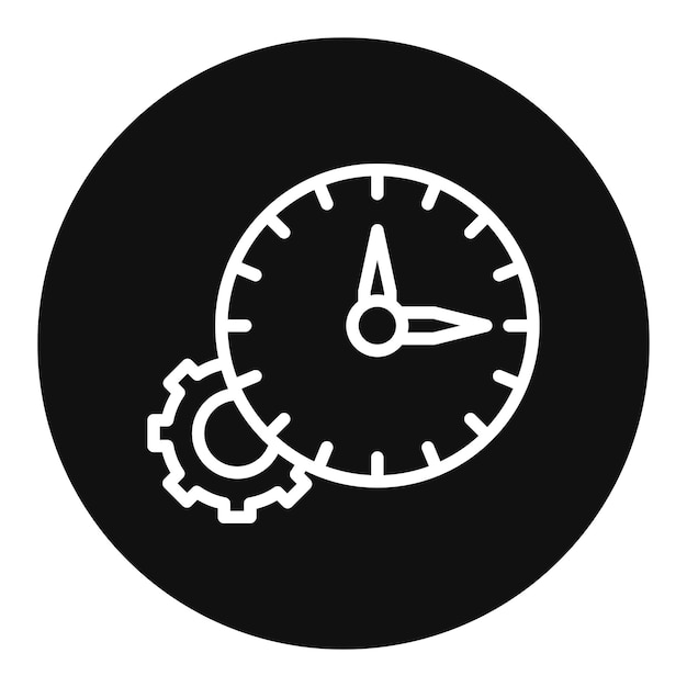 Imagen vectorial del icono de gestión del tiempo Se puede utilizar para el crecimiento personal