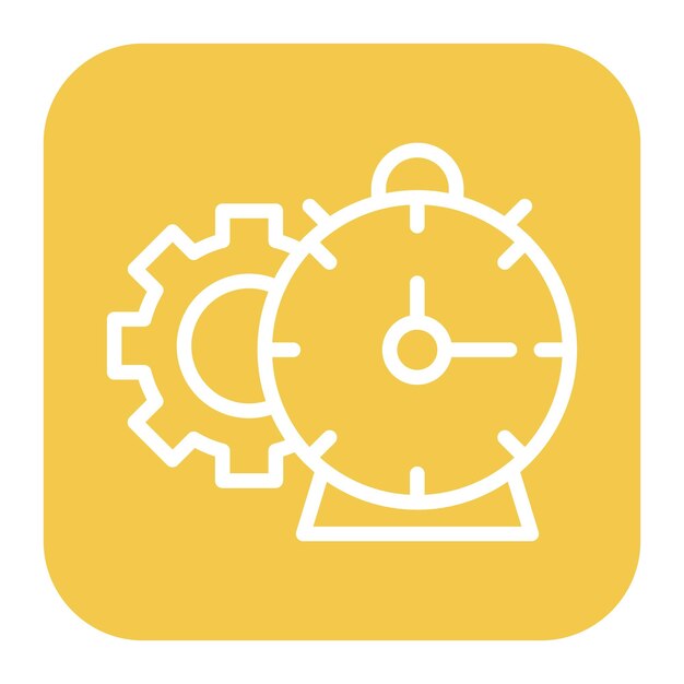 Imagen vectorial del icono de gestión del tiempo Se puede utilizar para crowdfunding