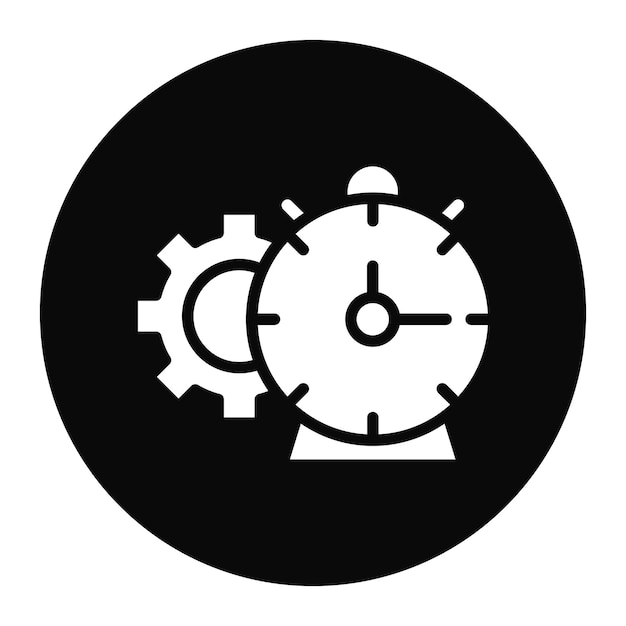 Imagen vectorial del icono de gestión del tiempo Se puede utilizar para crowdfunding