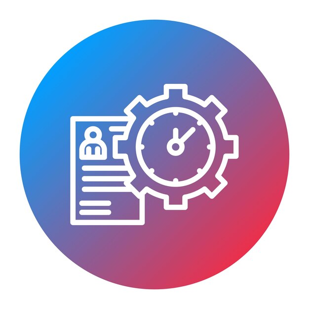 Imagen vectorial del icono de gestión del tiempo Se puede utilizar para el currículum vitae