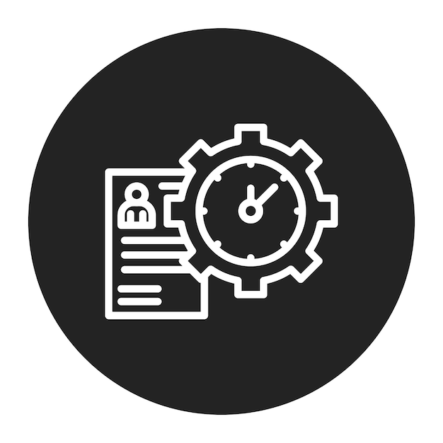 Imagen vectorial del icono de gestión del tiempo Se puede utilizar para el currículum vitae