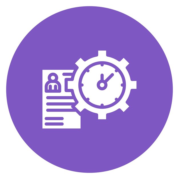 Imagen vectorial del icono de gestión del tiempo Se puede utilizar para el currículum vitae