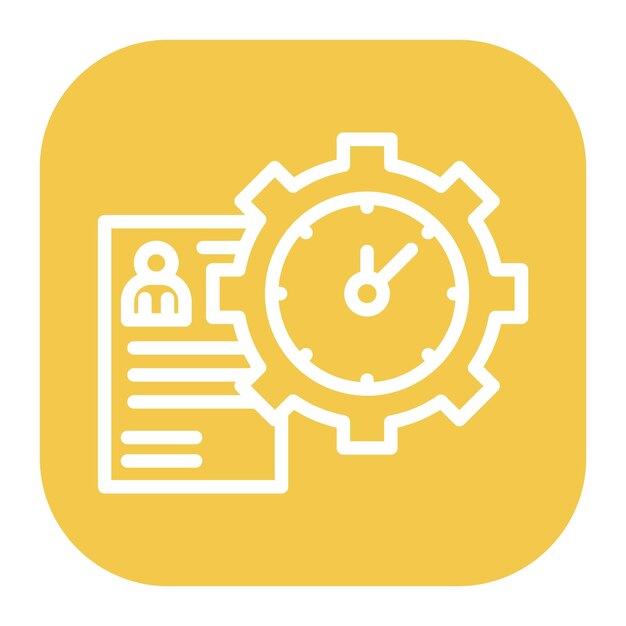 Imagen vectorial del icono de gestión del tiempo Se puede utilizar para el currículum vitae