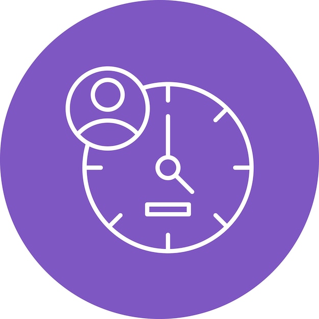 Imagen vectorial del icono de gestión del tiempo Se puede utilizar para las habilidades de la vida