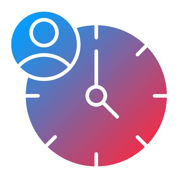 Imagen vectorial del icono de gestión del tiempo Se puede utilizar para las habilidades de la vida