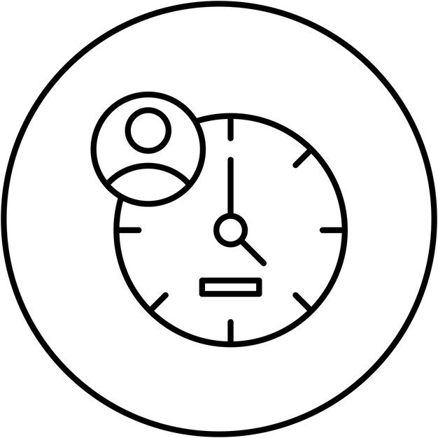 Imagen vectorial del icono de gestión del tiempo Se puede utilizar para las habilidades de la vida