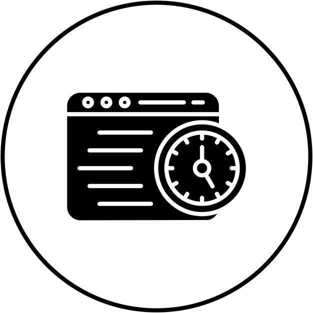 Imagen vectorial del icono de gestión del tiempo Se puede utilizar para el marketing