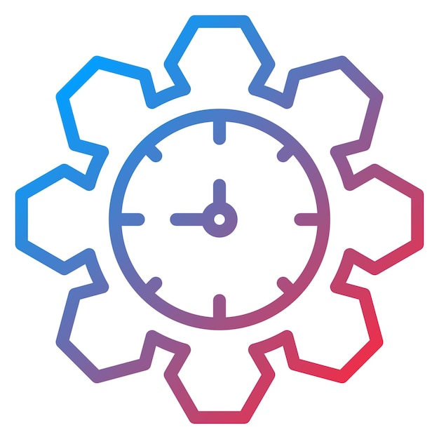 Imagen vectorial del icono de gestión del tiempo Se puede utilizar para la organización