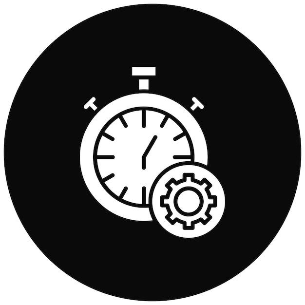 Imagen vectorial del icono de gestión del tiempo Se puede utilizar para la productividad