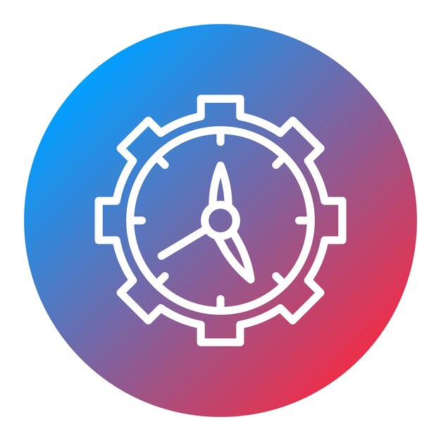 Imagen vectorial del icono de gestión del tiempo Se puede utilizar para Recursos Humanos