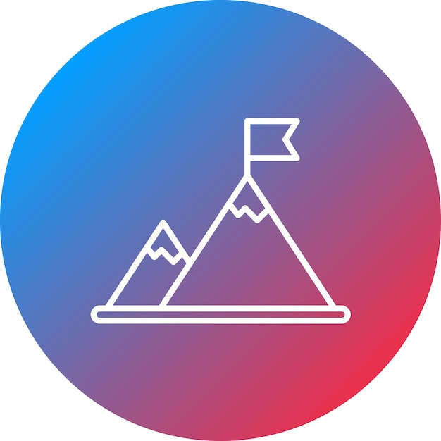 Imagen vectorial de icono de Get On Top Se puede utilizar para la gestión empresarial
