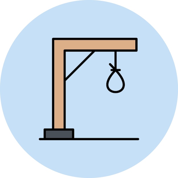 La imagen vectorial del icono de Gibbet se puede usar para Wild West