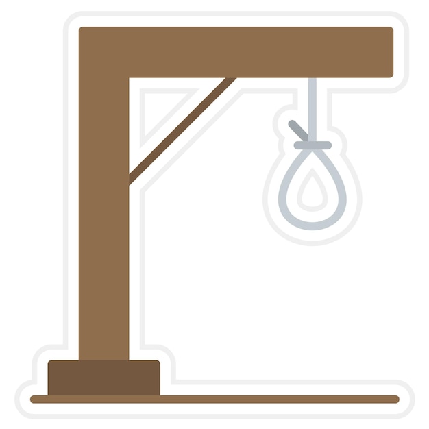 La imagen vectorial del icono de Gibbet se puede usar para Wild West