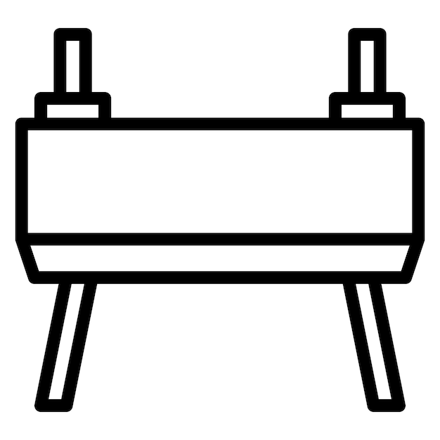 Imagen vectorial de icono de gimnasia de cabra Se puede usar para equipos deportivos