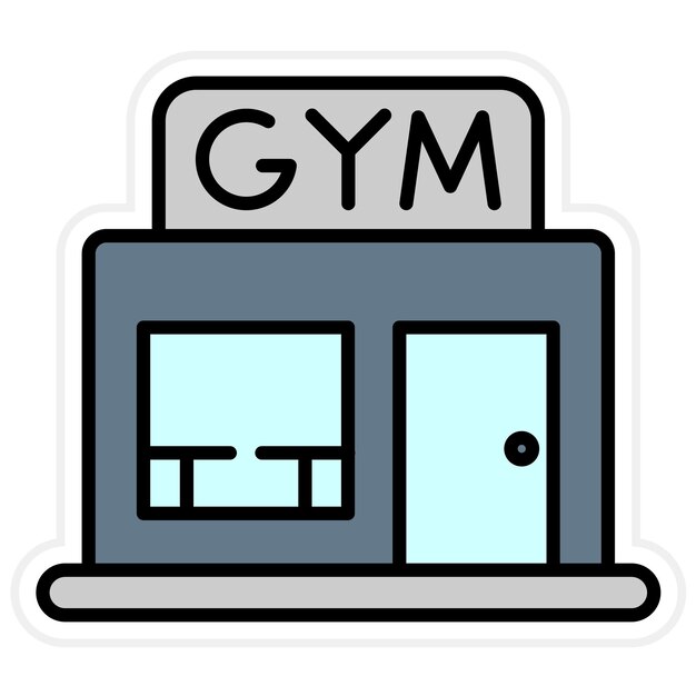 Imagen vectorial del icono del gimnasio Se puede usar para el gimnasio