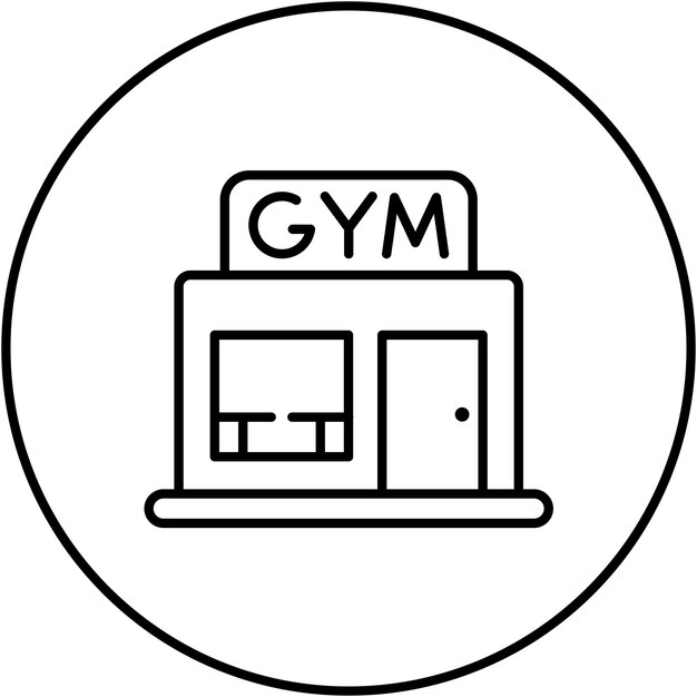 Imagen vectorial del icono del gimnasio Se puede usar para el gimnasio