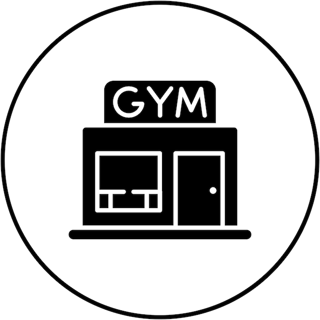Imagen vectorial del icono del gimnasio Se puede usar para el gimnasio