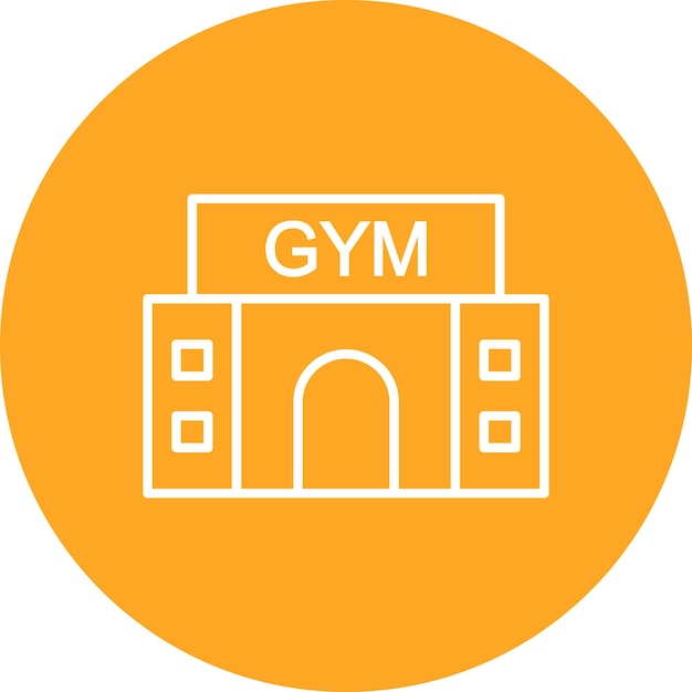 Imagen vectorial del icono del gimnasio Se puede usar para Pilates