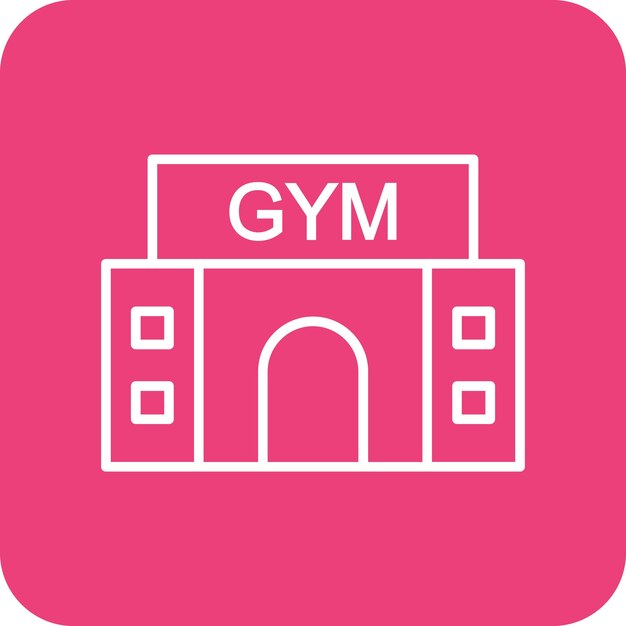 Imagen vectorial del icono del gimnasio Se puede usar para Pilates