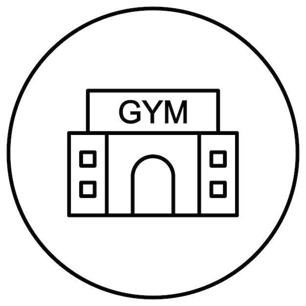 Imagen vectorial del icono del gimnasio Se puede usar para Pilates