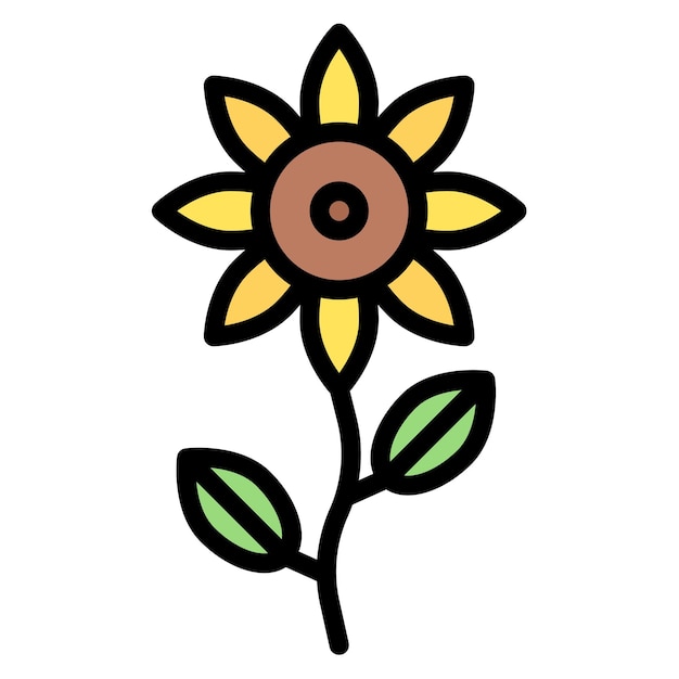 Imagen vectorial del icono del girasol italiano Se puede usar para Italia