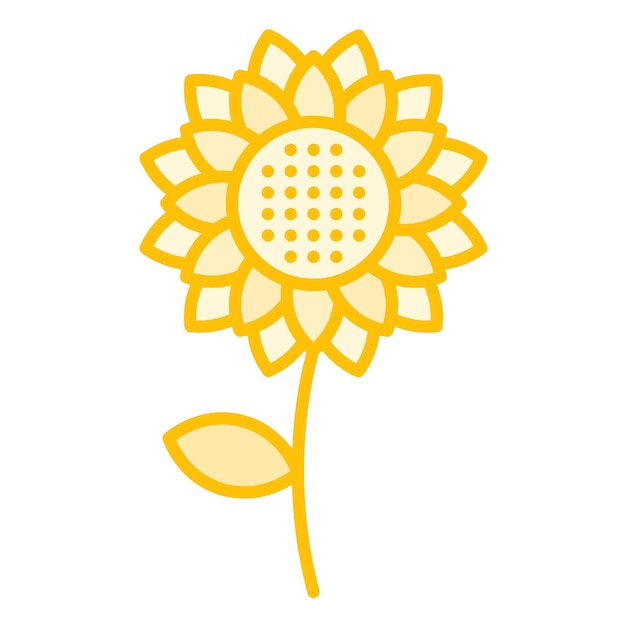 Imagen vectorial del icono del girasol Se puede usar para las flores