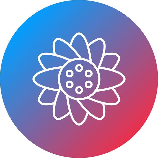 Imagen vectorial del icono del girasol Se puede usar para la primavera