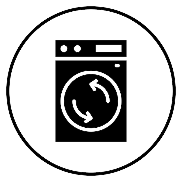 La imagen vectorial del icono de giro se puede utilizar para la lavandería