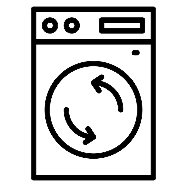 La imagen vectorial del icono de giro se puede utilizar para la lavandería
