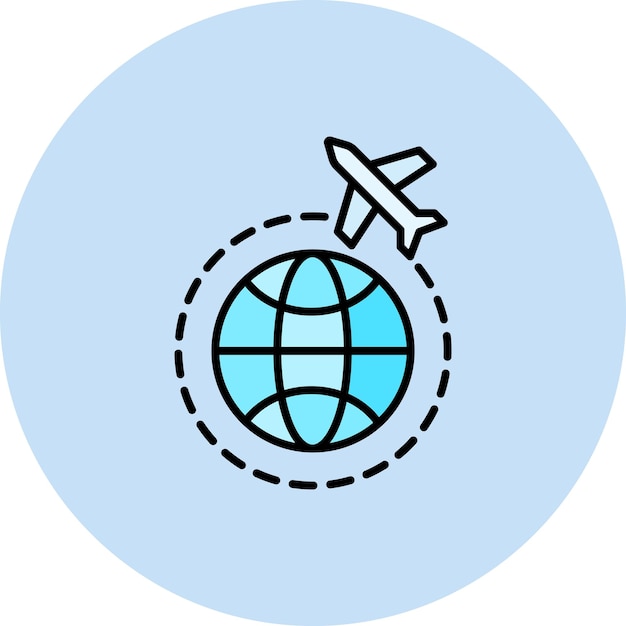 Imagen vectorial de icono global Puede utilizarse para la inmigración