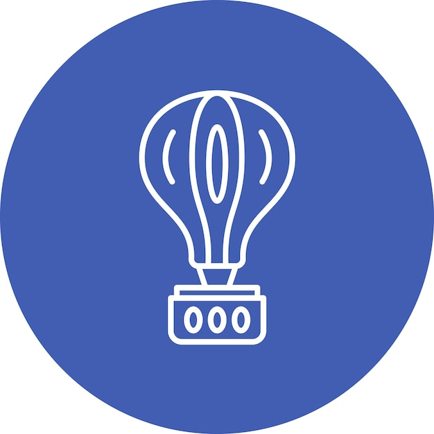 Imagen vectorial del icono del globo aéreo caliente Se puede usar para viajes